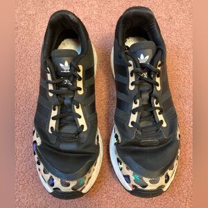 adidas Originals Womens Zx 1k Boost Leopard Print Sneakers **No Insoles**